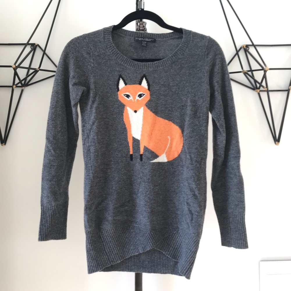 Cashmere (100% 2-ply)  Fox Sweater